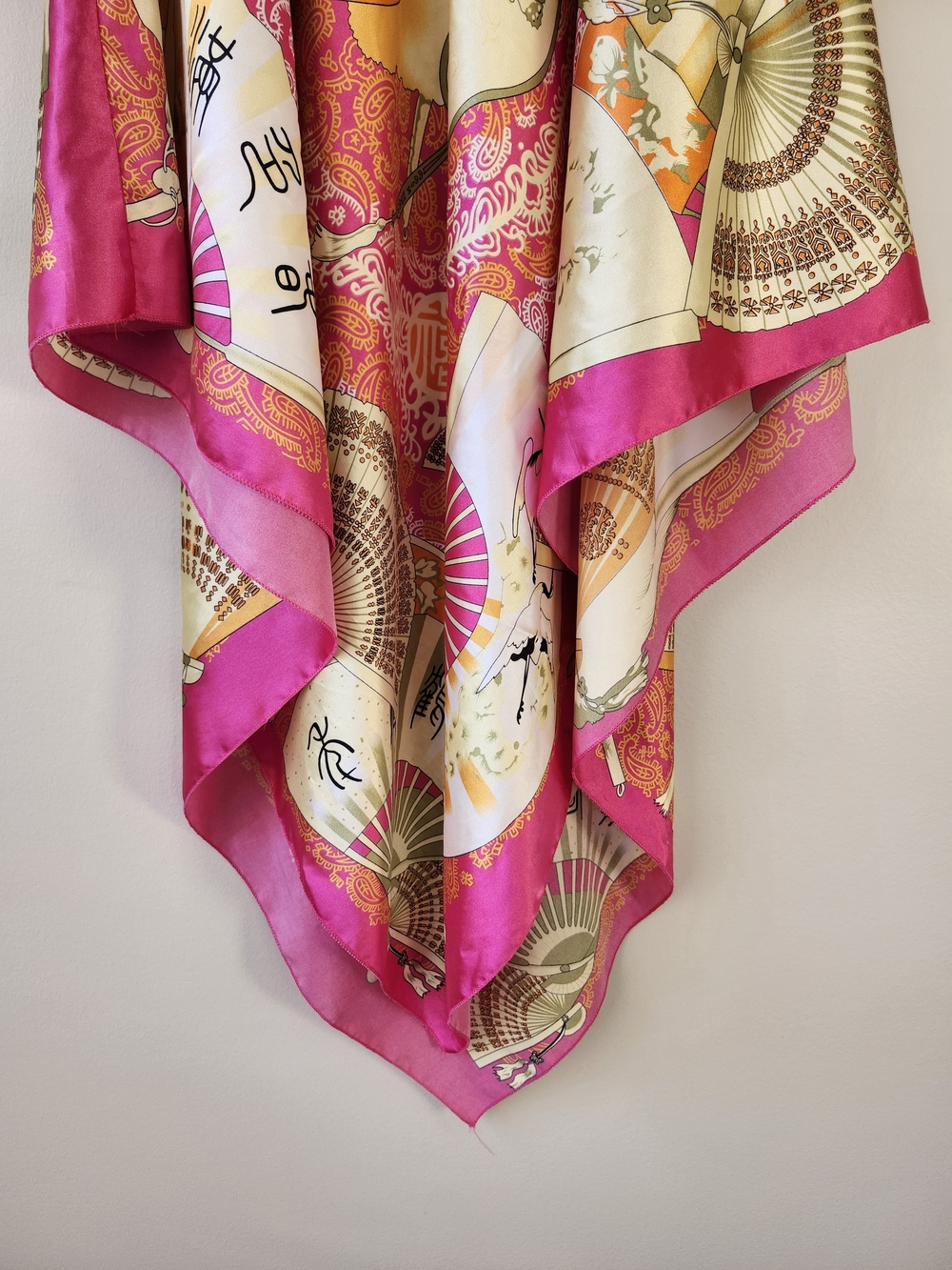Pink Printed Silk-Look Maxi Dress - Picture 6 of 10
